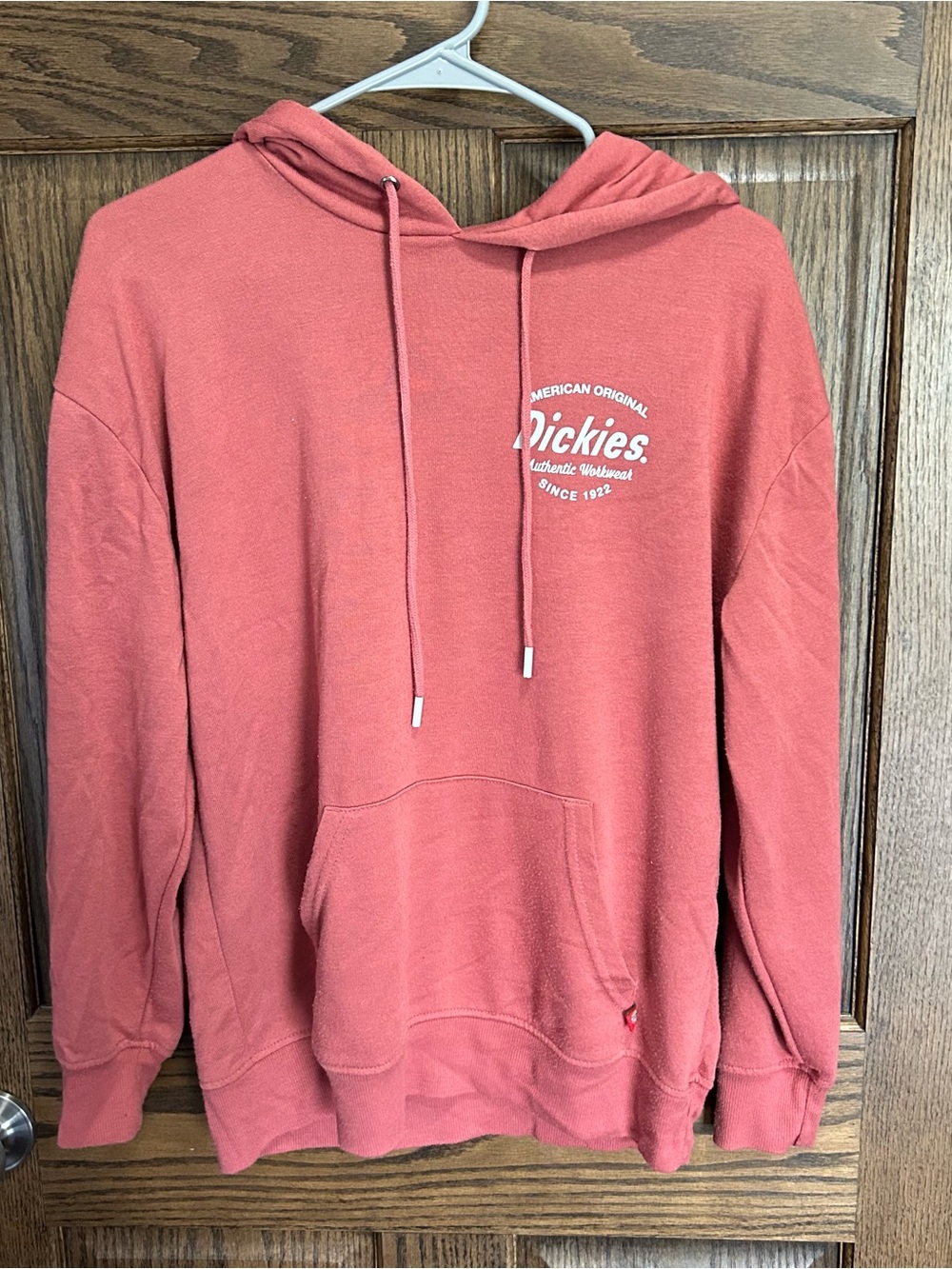 Dickies Coral Hoodie with White Logo